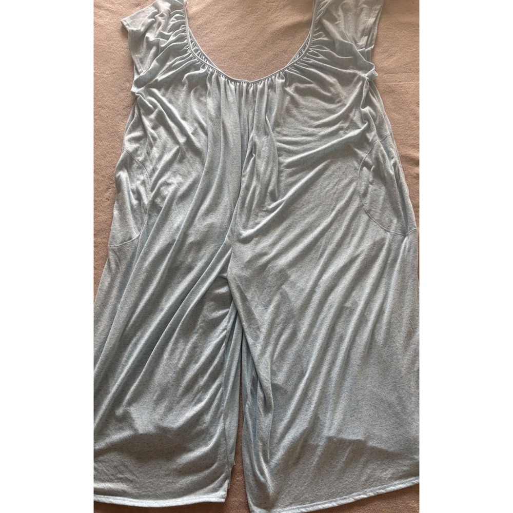 FP Beach Free People Pale Blue‎ Gauze Wide Leg Jumpsuit Romper Boho Small